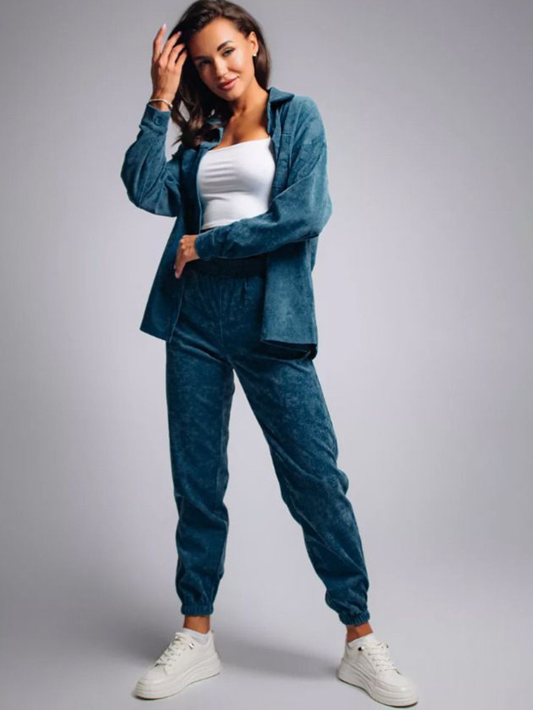 Sztori Plus Size Shirt With Joggers