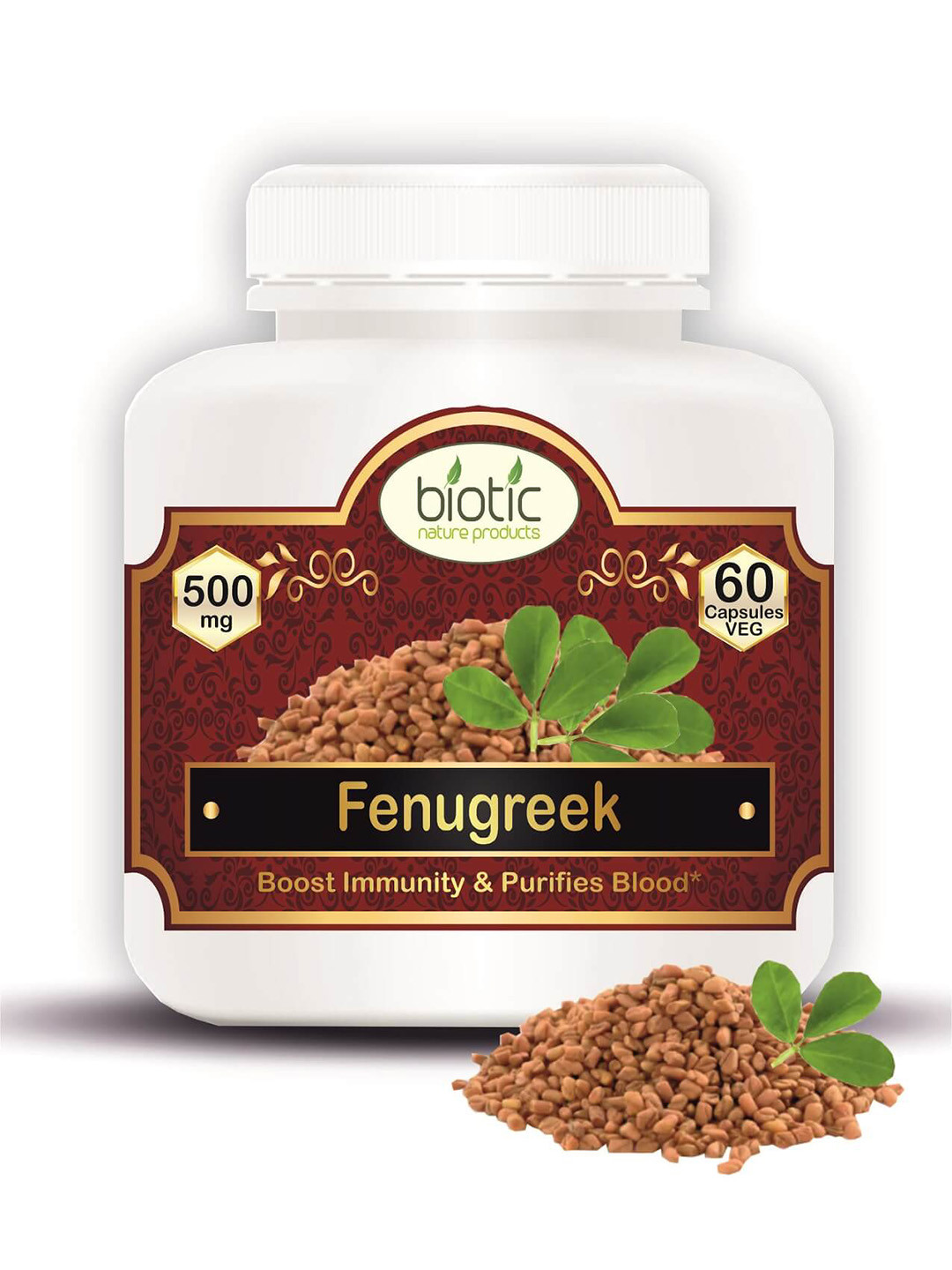 Biotic Fenugreek Capsules - 500 mg 60Nos
