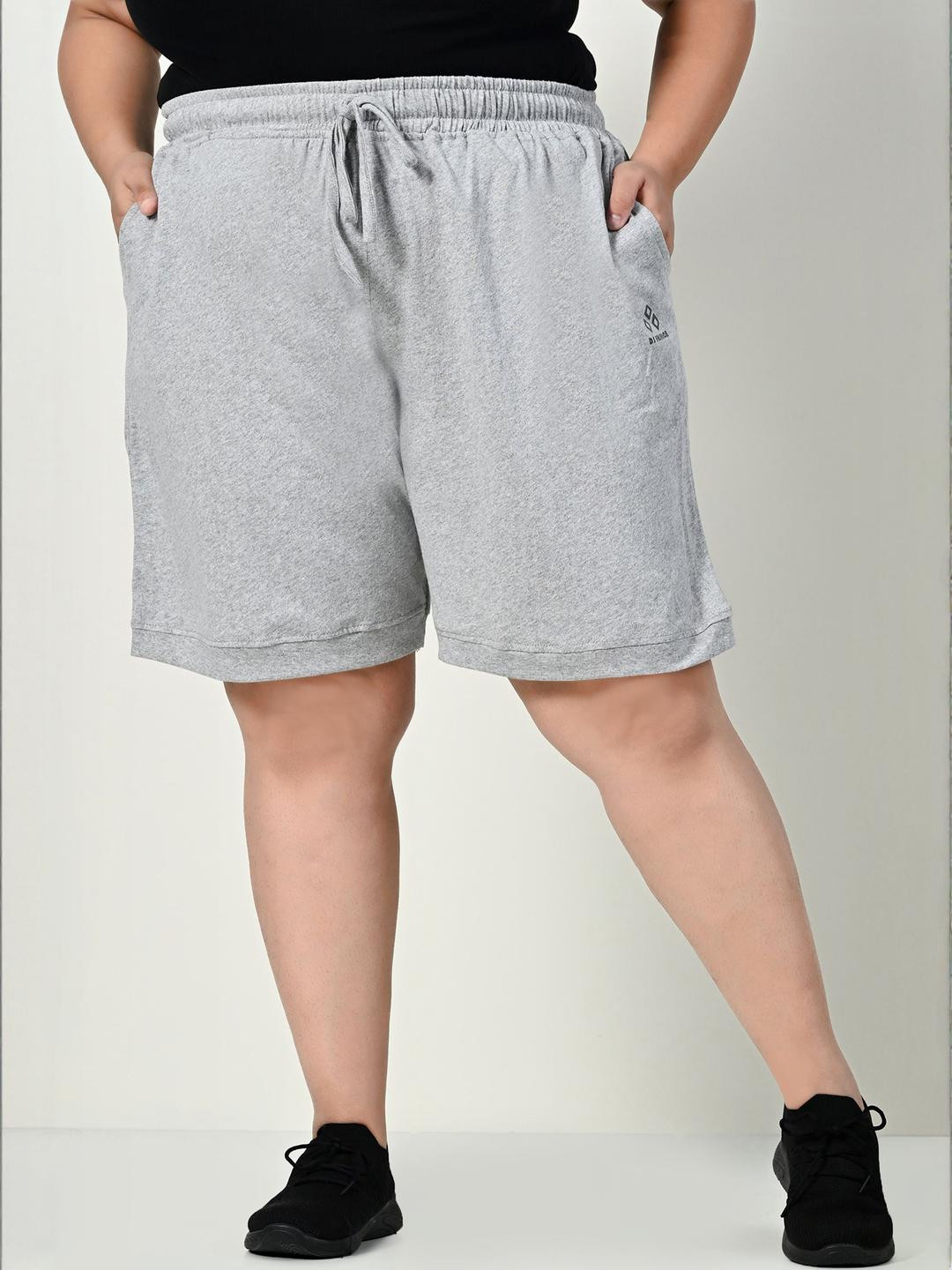 ALIZA Women Plus Size Loose Fit Cotton Knee Length Bermuda