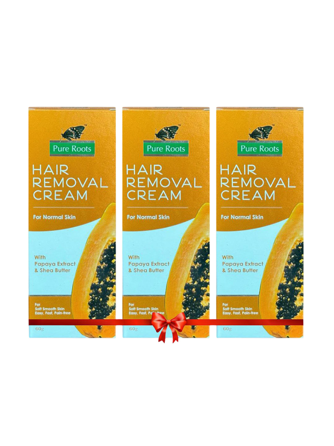 pure roots Set Of 3 Papaya Hair Removal- 50 g Each