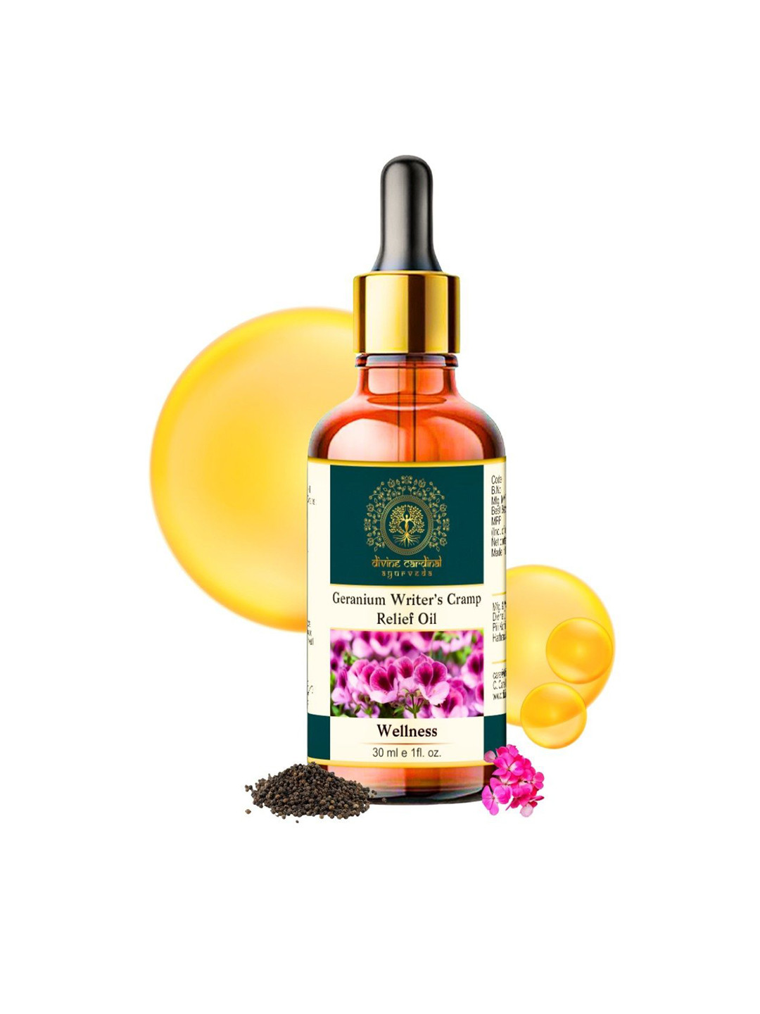 Divine cardinal Geranium Writers Cramp Relief Oil- 30 ml