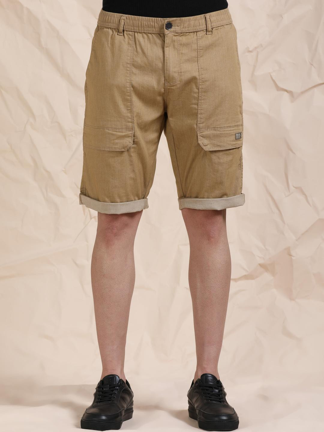 beevee Men Mid-Rise Cargo Shorts