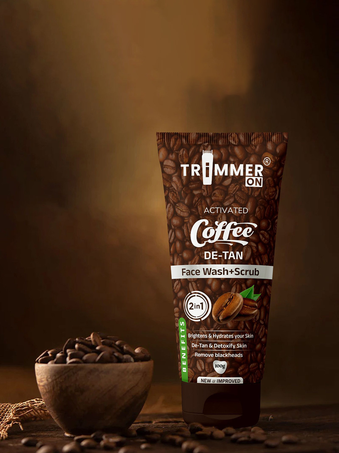 Trimmer on Activated Coffee DeTan + Scrub & Face Wash - 100 g