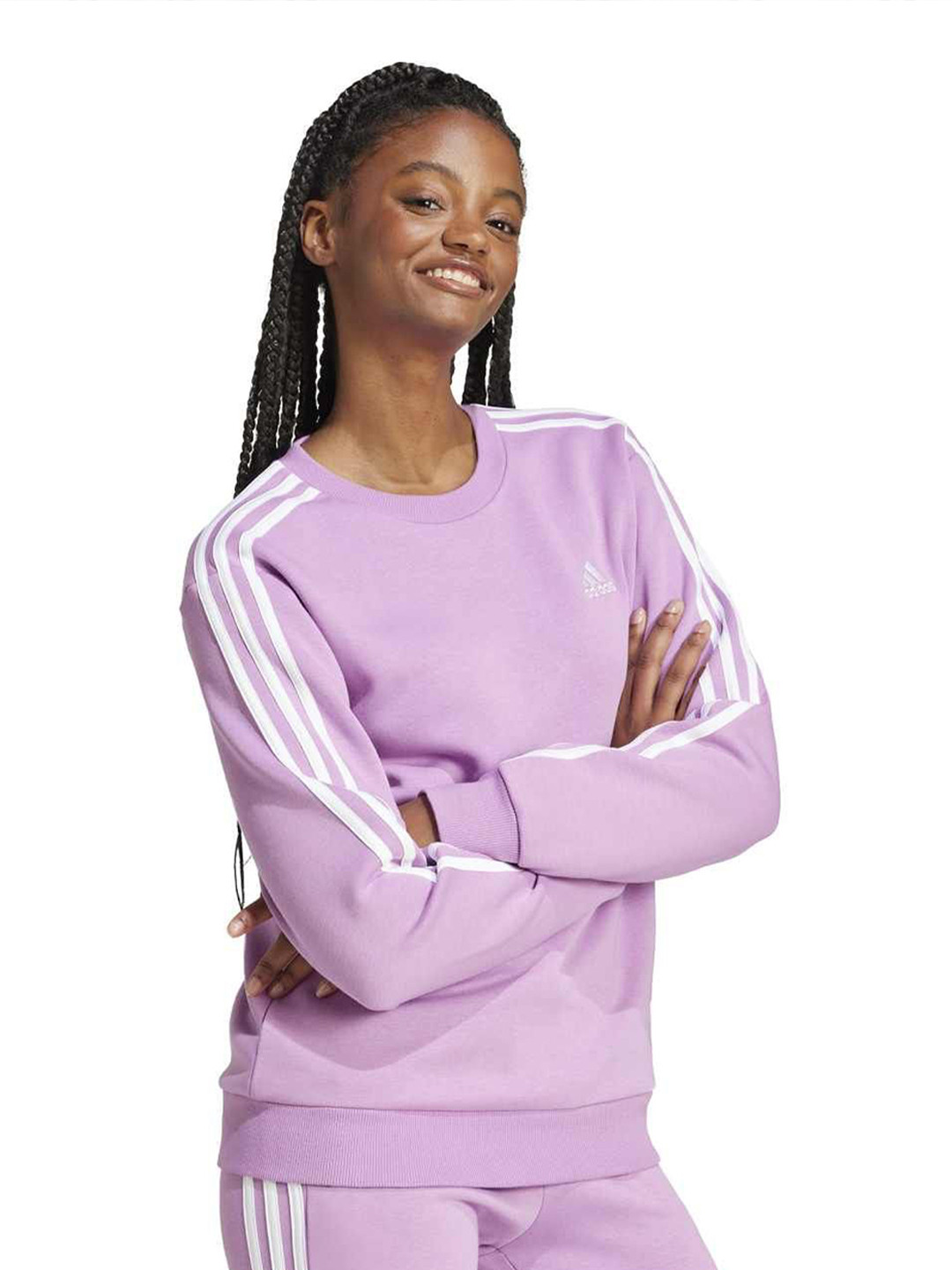 ADIDAS Essentials Women 3-Stripes Round Neck Sweatshirt