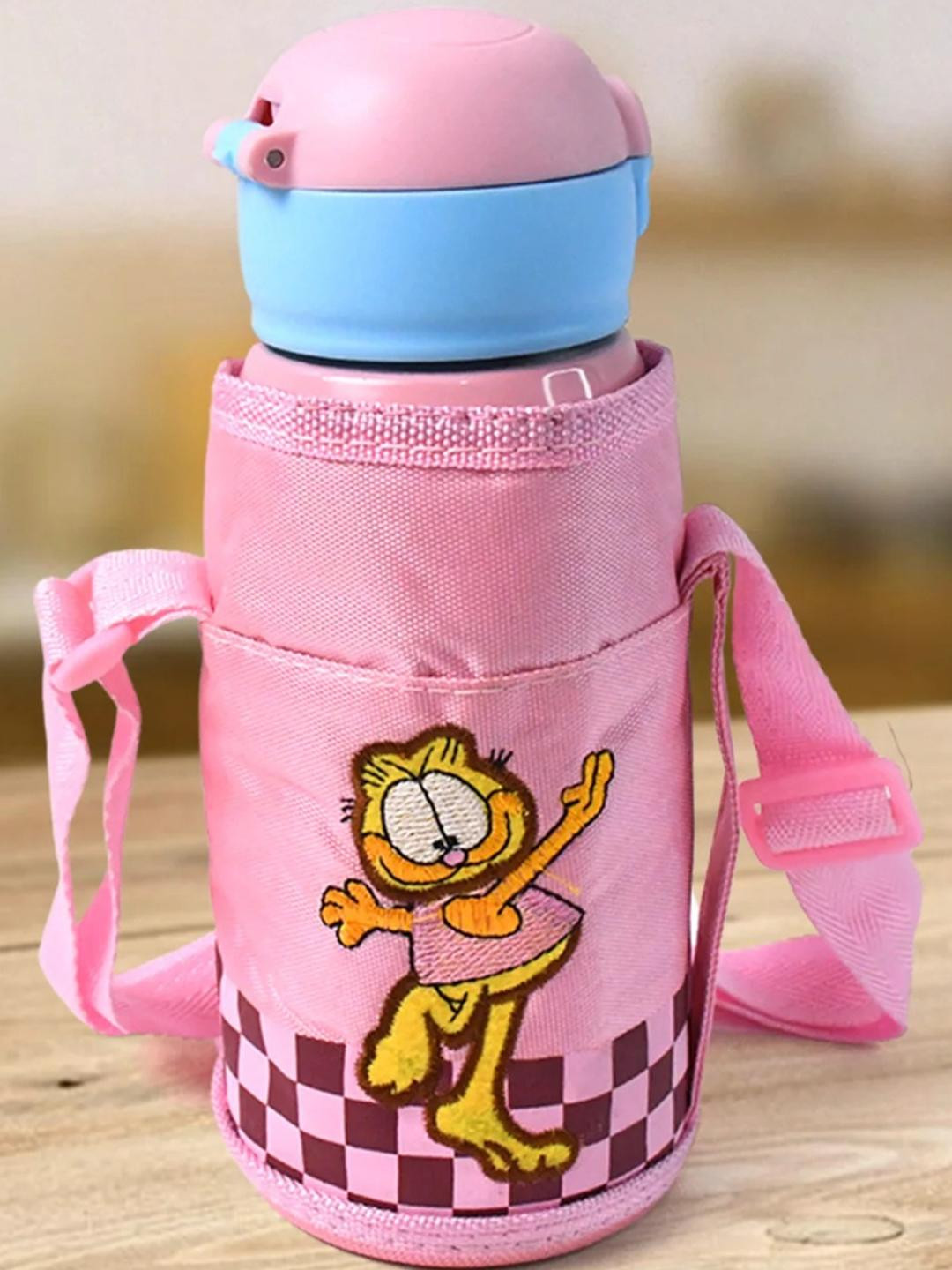 DeoDap Multicoloured Single Plastic Solid Double Wall Vacuum Water Bottle