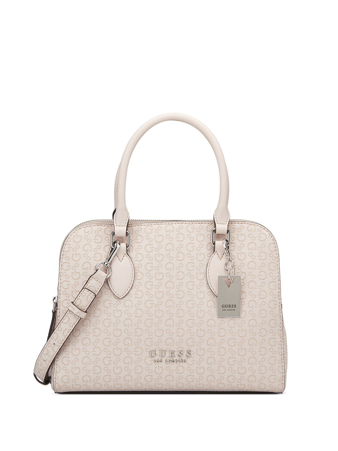 GUESS Typography Printed Bucket Satchel Bag