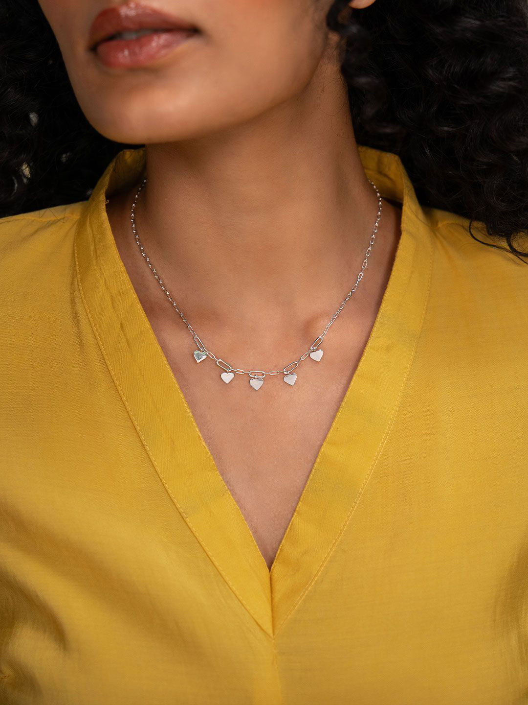 SHAYA Believer 925 Sterling Silver Heart Shaped Chain