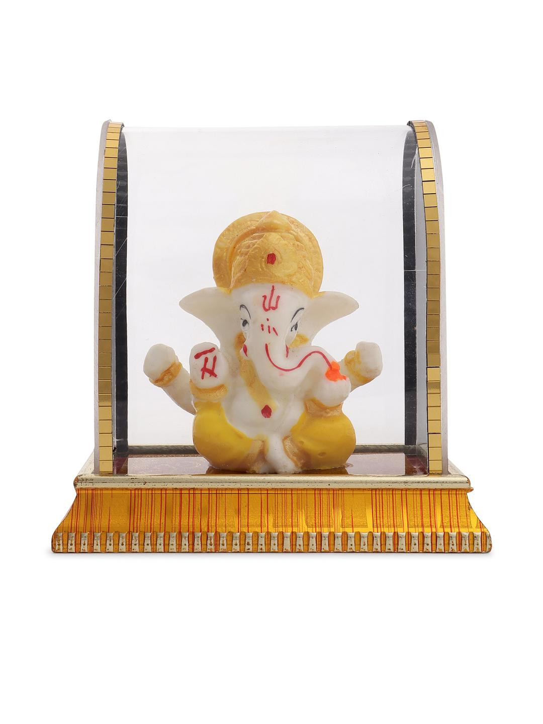 Awesome craft Multicoloured Ethnic Religious Ganesh Idol Showpiece
