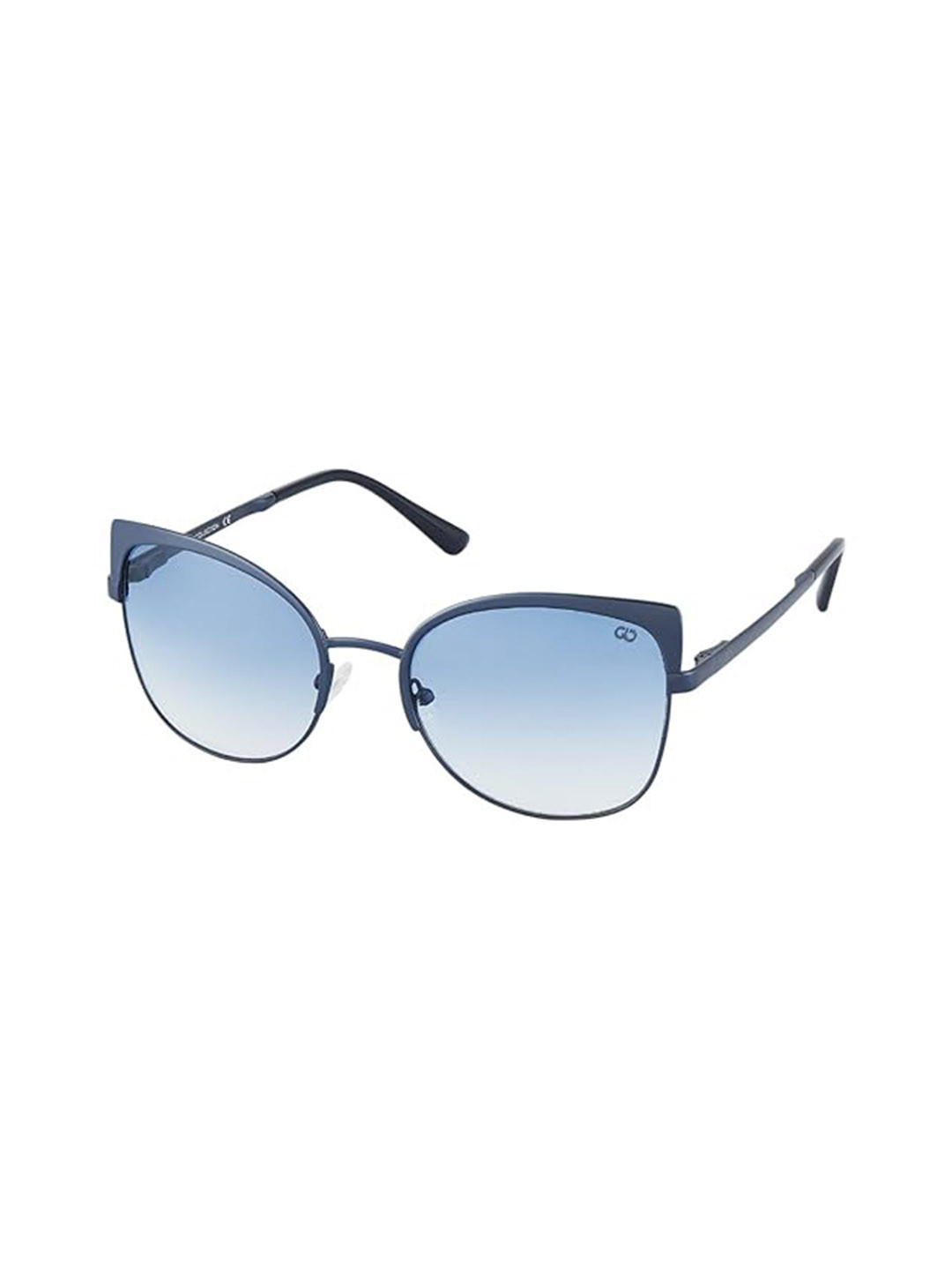 GIO COLLECTION Blue Lens & Blue Cateye Sunglasses with UV Protected Lens GL5032C04 TA