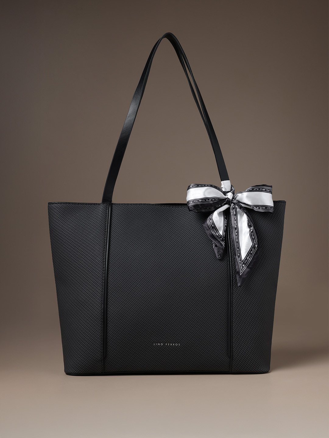 Lino Perros Avril Grace Textured Shopper Tote Bag With Bow Detail