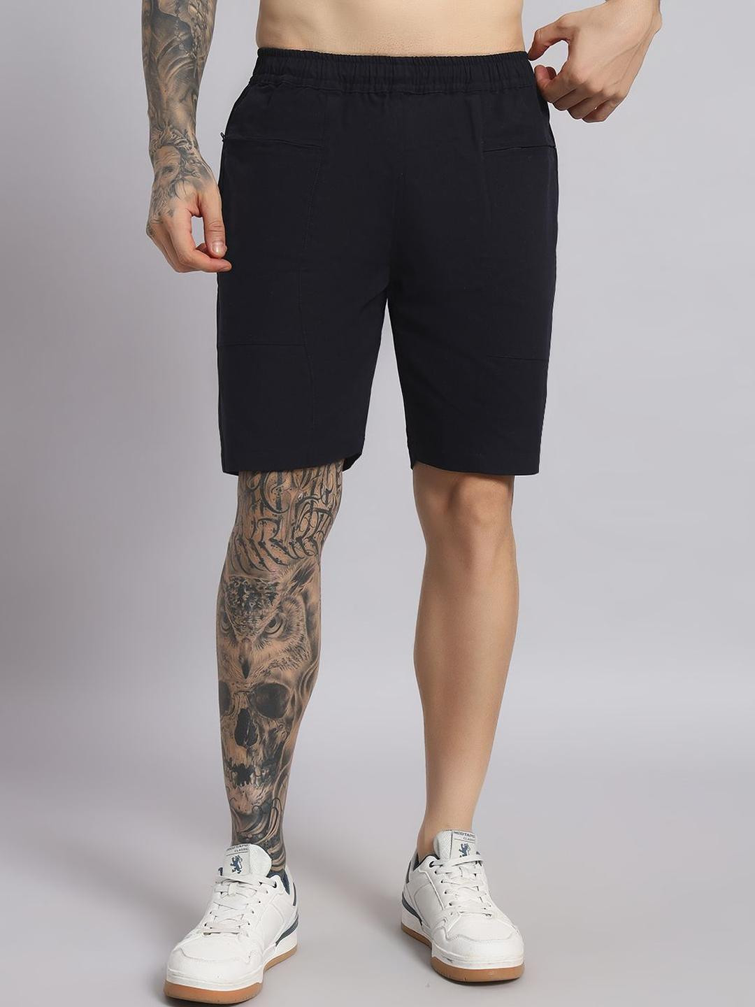 NATURE CRAFT Men Regular Fit Mid-Rise Cargo Shorts