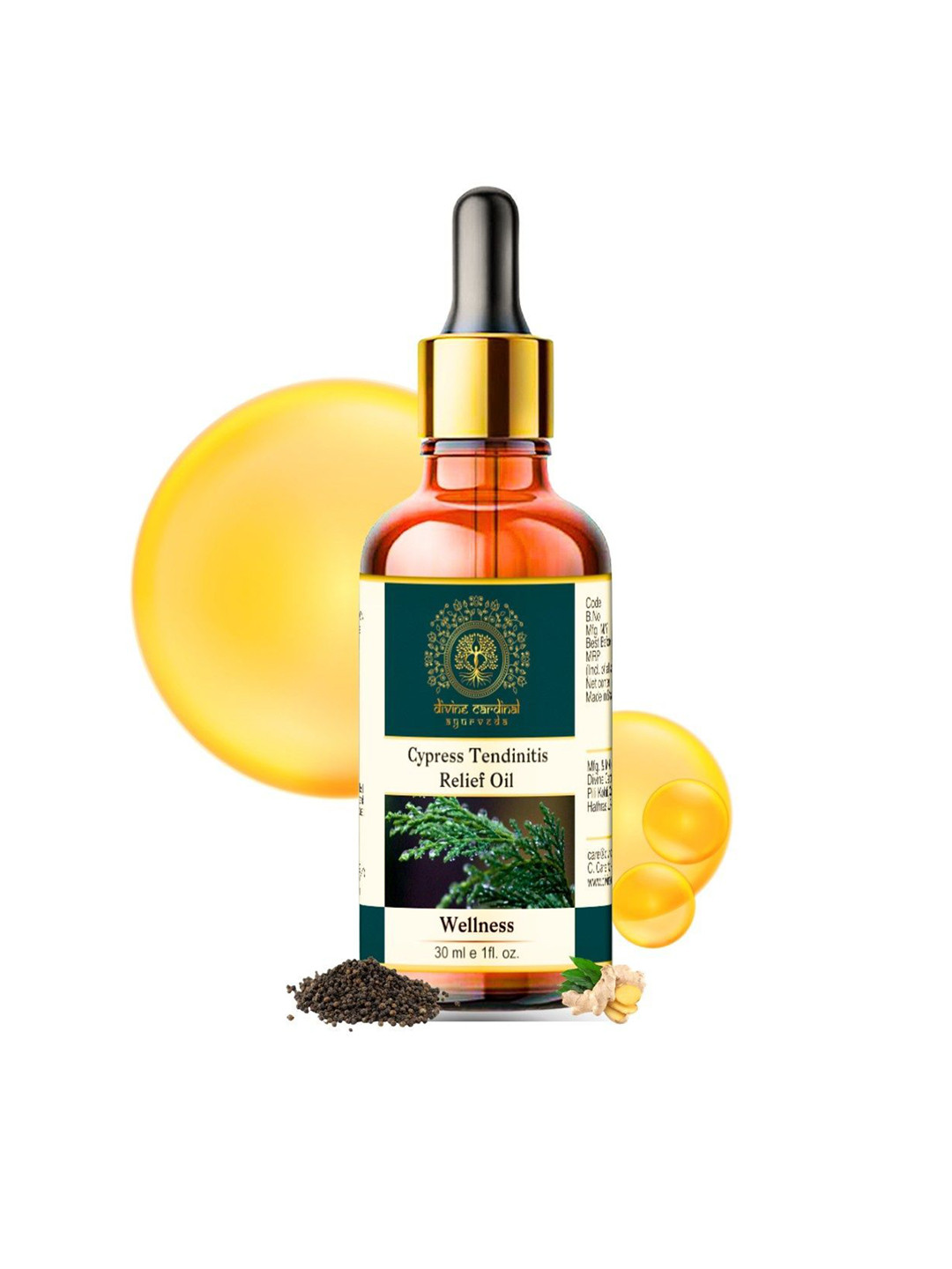 Divine cardinal Cypress Tendinitis Relief Oil- 30 ml