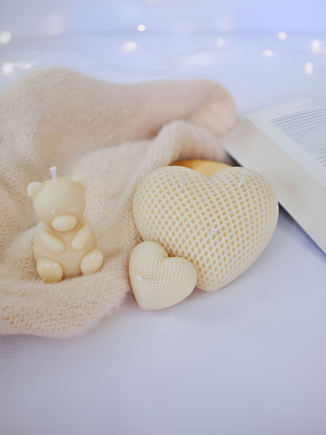 ENCEBIENCE 3 Pcs Aesthetic Candles - Cafe Mocha