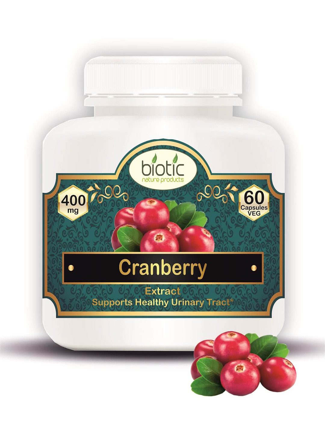 Biotic Natural Cranberry 400 mg Capsules - 60 Capsules