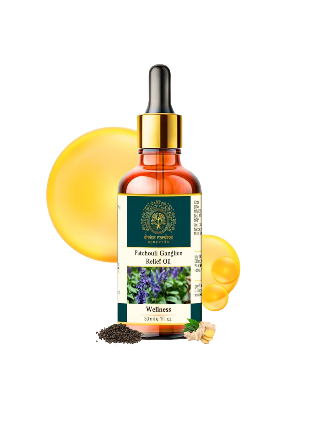 Divine cardinal Patchouli Ganglion Relief Oil - 30 ml