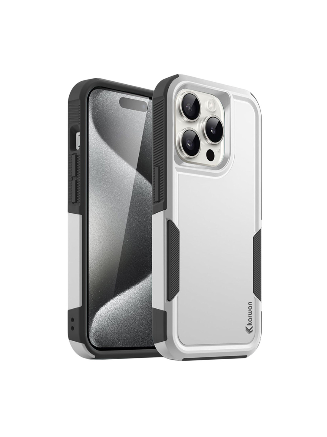 Karwan iPhone 15 Pro Max Rugged Dual Layer Back Case Cover