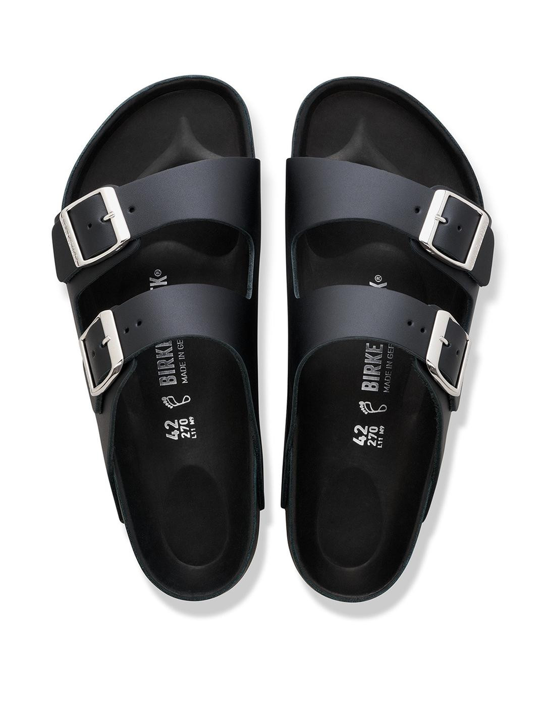 Birkenstock Men Black Leather Comfort Sandals