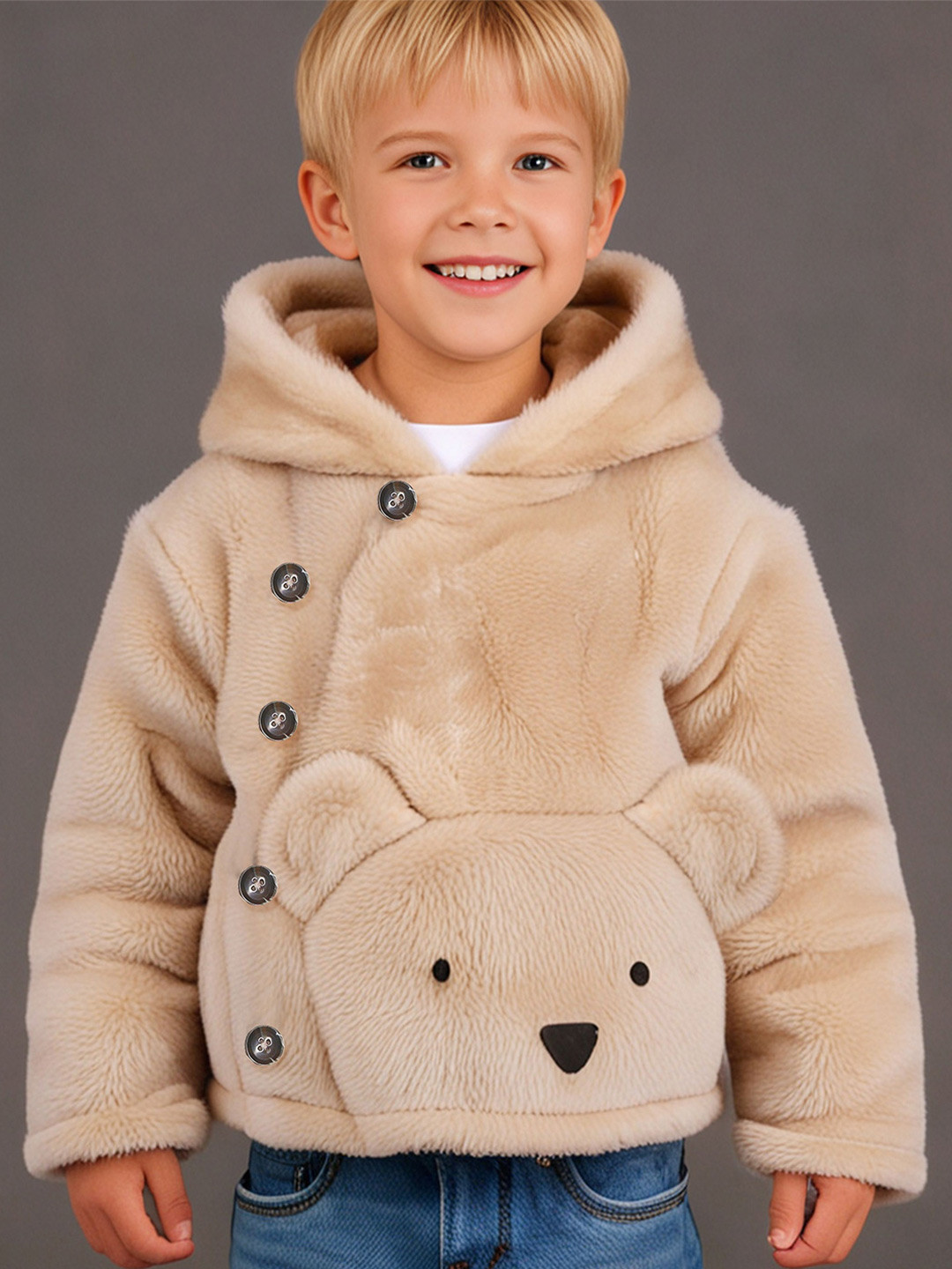 Cherry Crumble Kids Self Design Hooded Sweatshirt