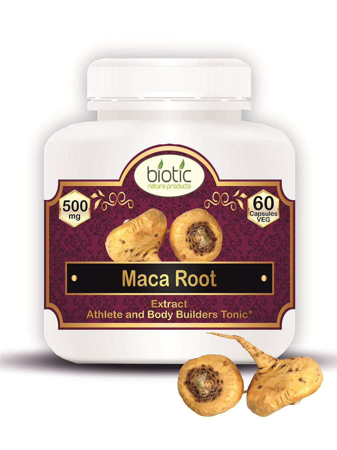 Biotic Maca Root Extract 500mg Capsules- 60 Capsules