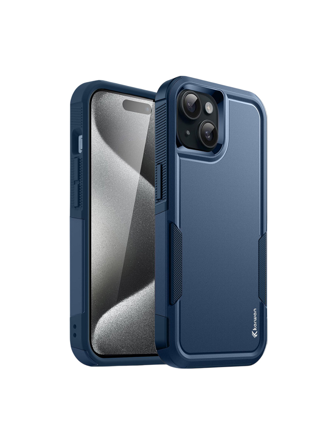 Karwan iPhone 15 Rugged Dual Layer Back Case Cover