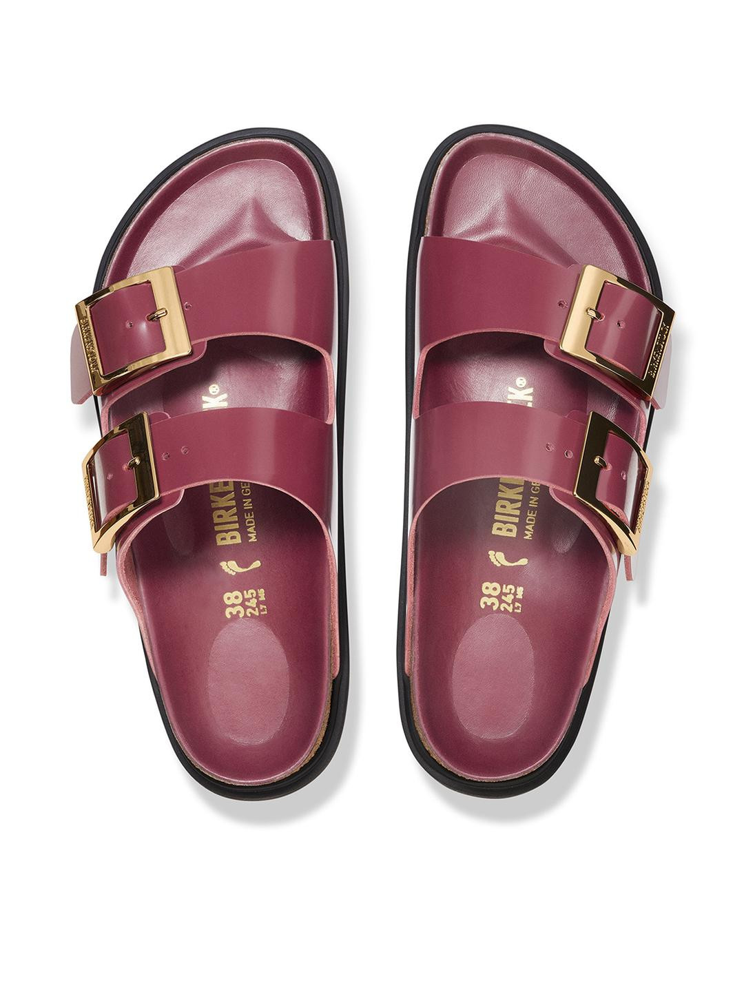 Birkenstock Women Red Casual Slip-On Comfort Sandals