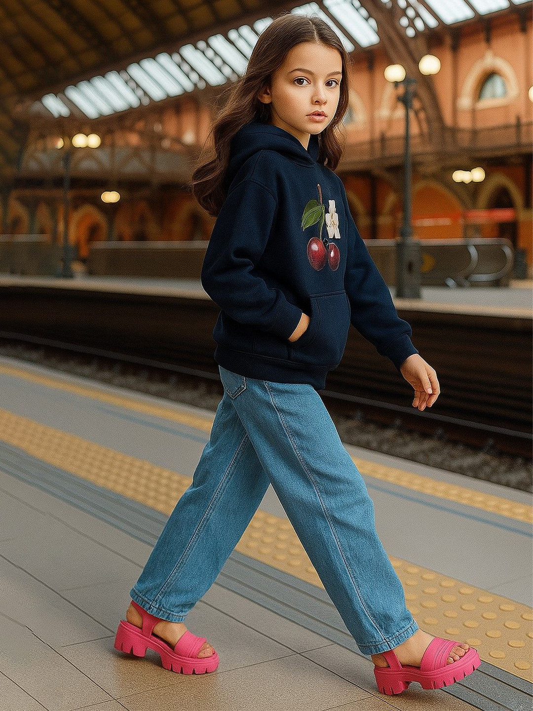 Baawri Girls Pullover Hooded Sweatshirt