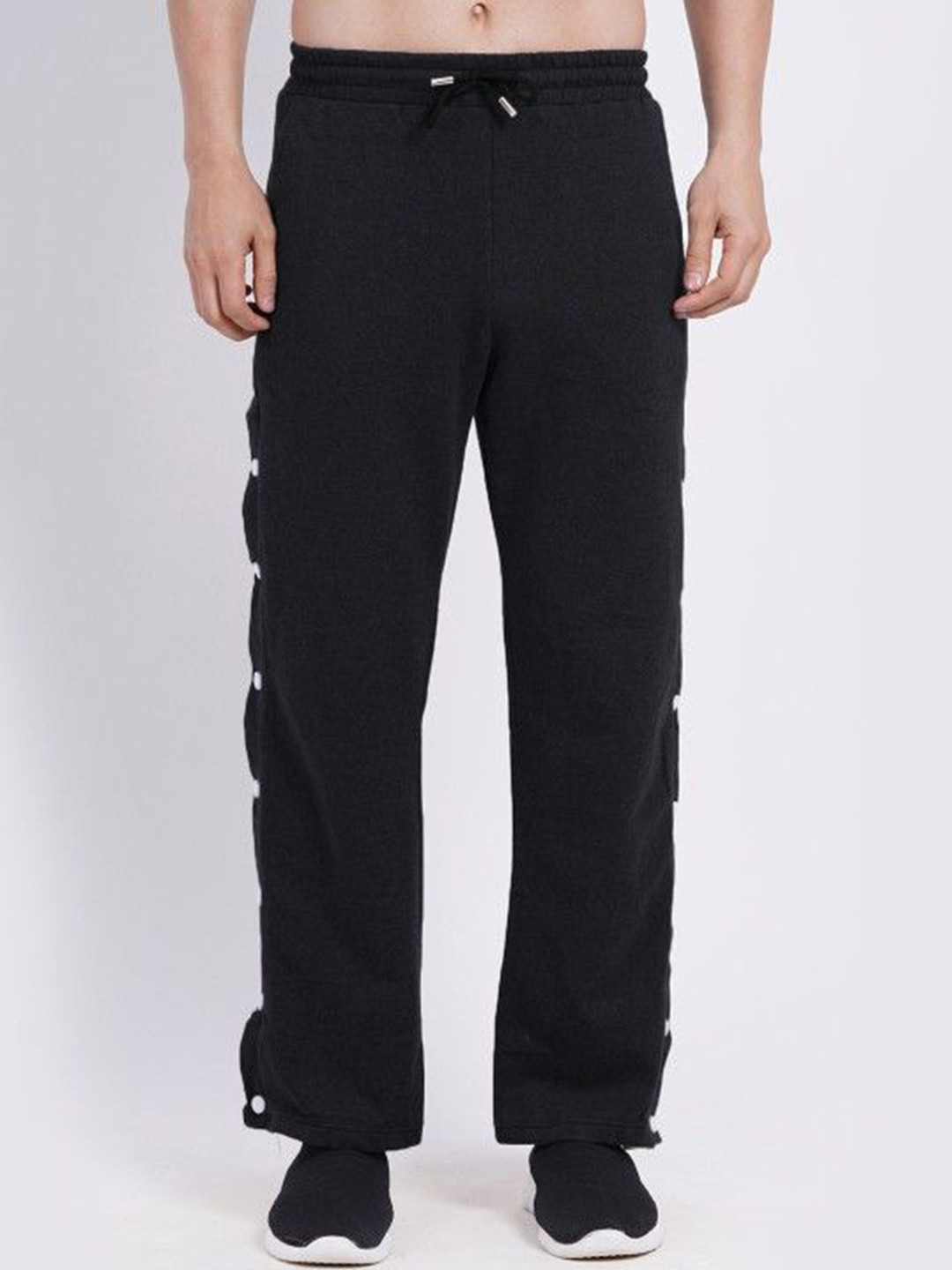 CLOTHINK INDIA Men Cotton Side Button Track Pants