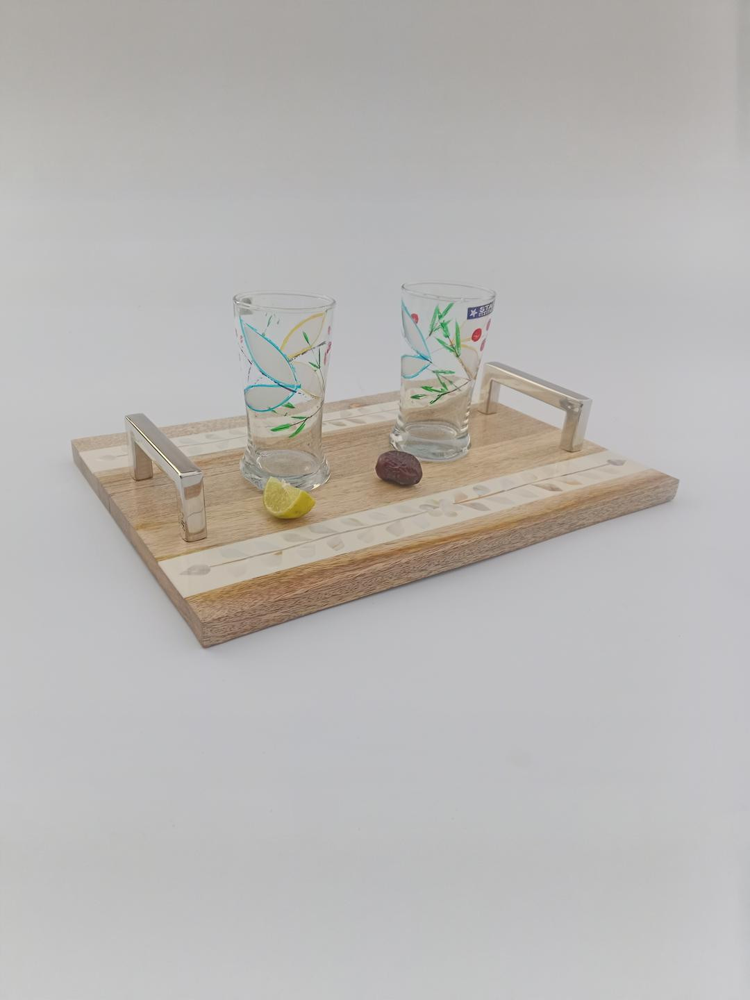 Daisy craft Brown Wooden Dishwasher Safe Serving Tray