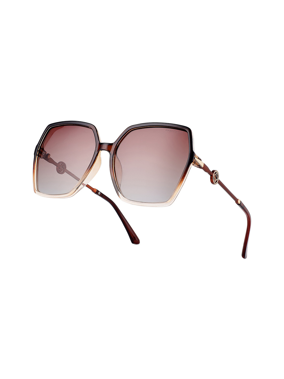 HASHTAG EYEWEAR Women Square Sunglasses TT-8223-BRN-Brown