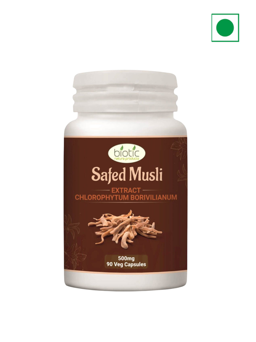 Biotic Safed Musli Capsules 500mg Extract - 90 Capsules