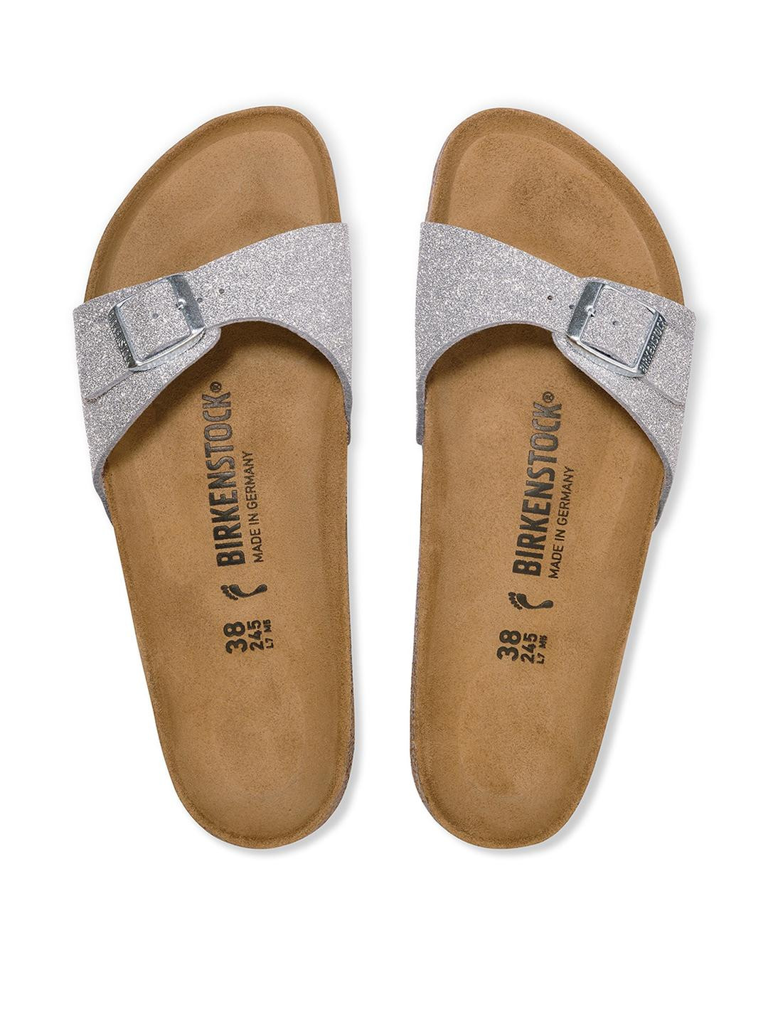 Birkenstock Women Silver Casual Slip-On Comfort Sandals