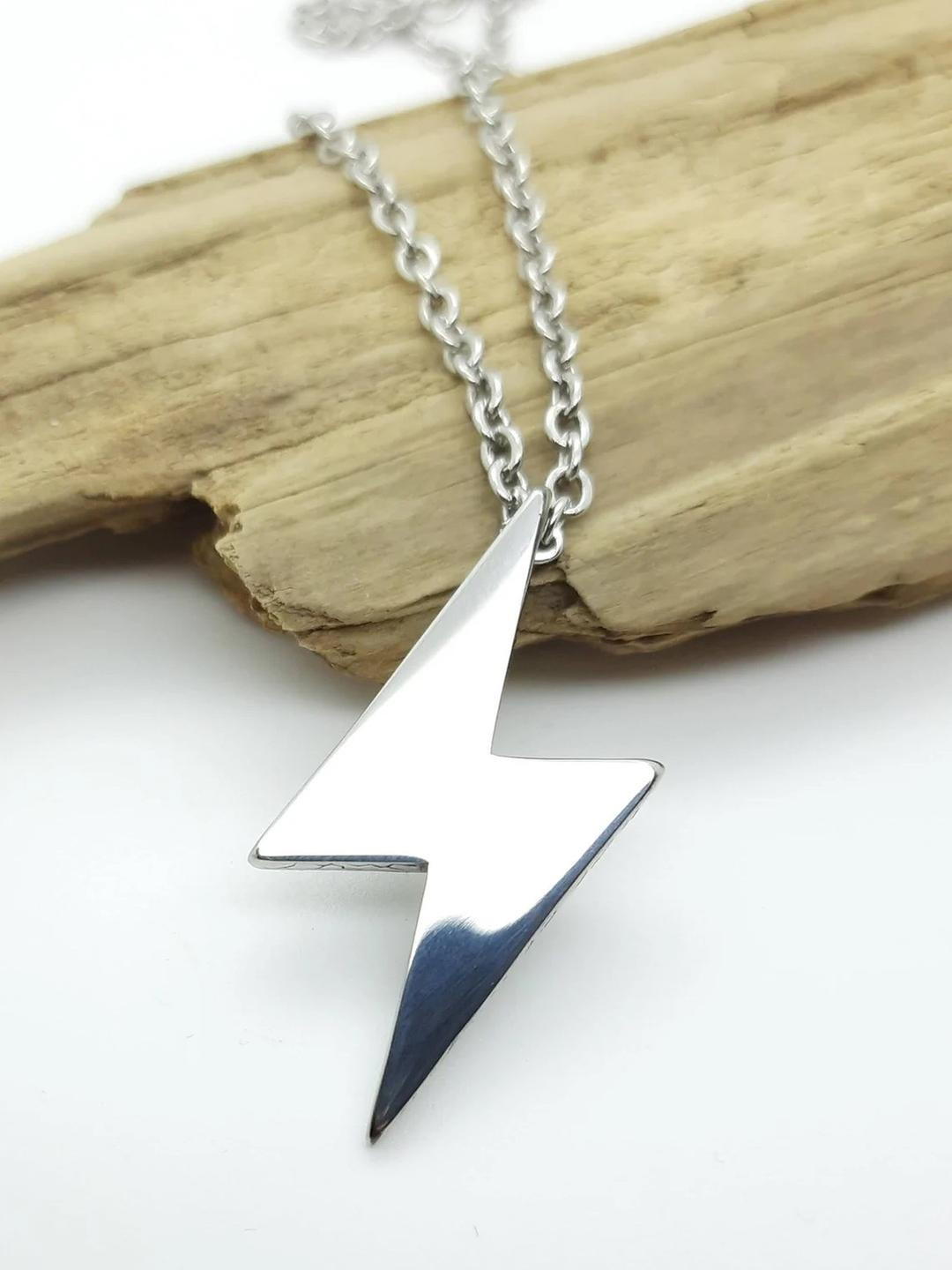 Samna Handicrafts Lightning Bolt Silver-Plated Chain