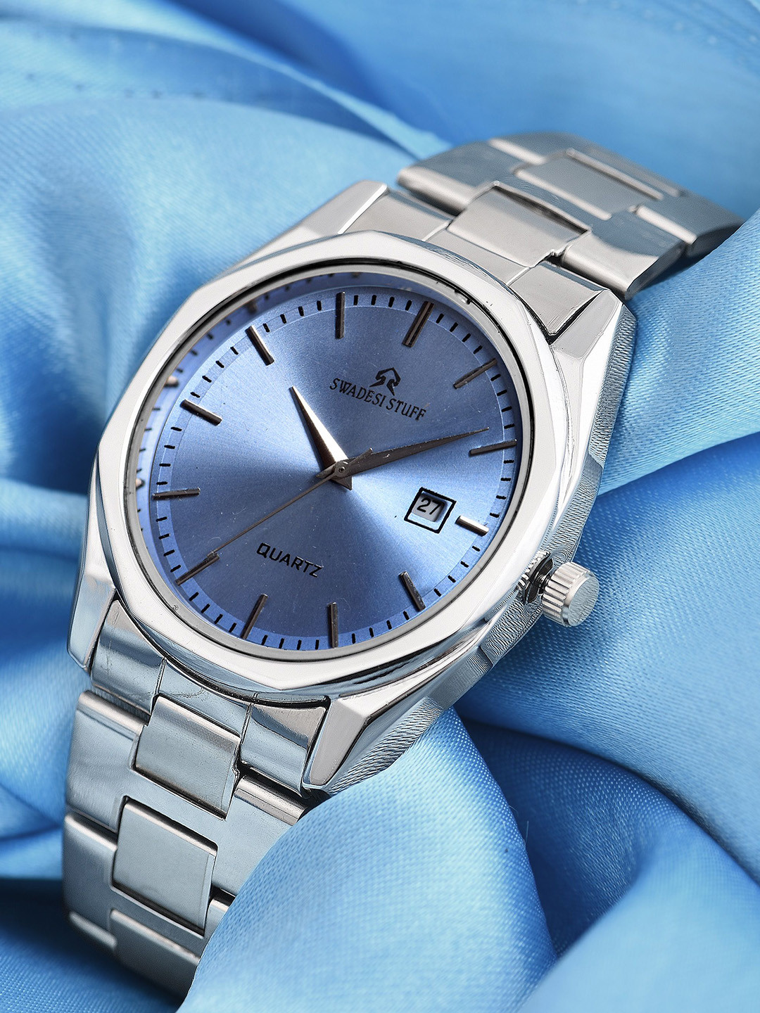 SWADESI STUFF Men Dial & Straps Analogue Watch SDS 169 SKY BLUE 9