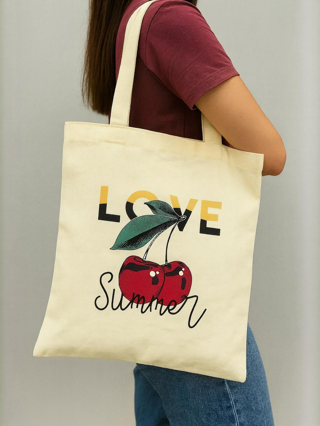 HSR Women Beige Canvas Tote Bag