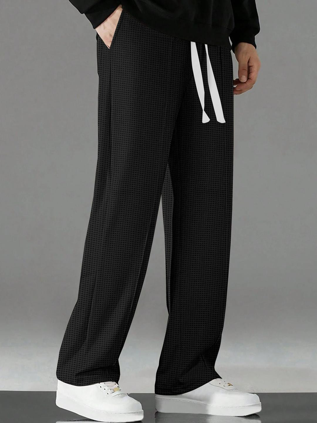 HAPPY KHAJANA Men Textured Track Pants