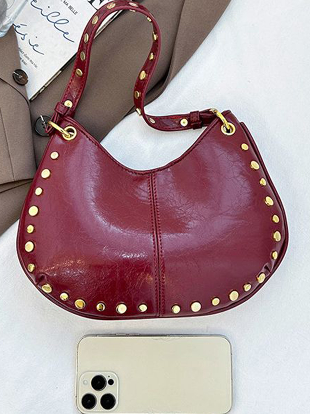 StyleCast x Revolte Women Half Moon Satchel Handbags