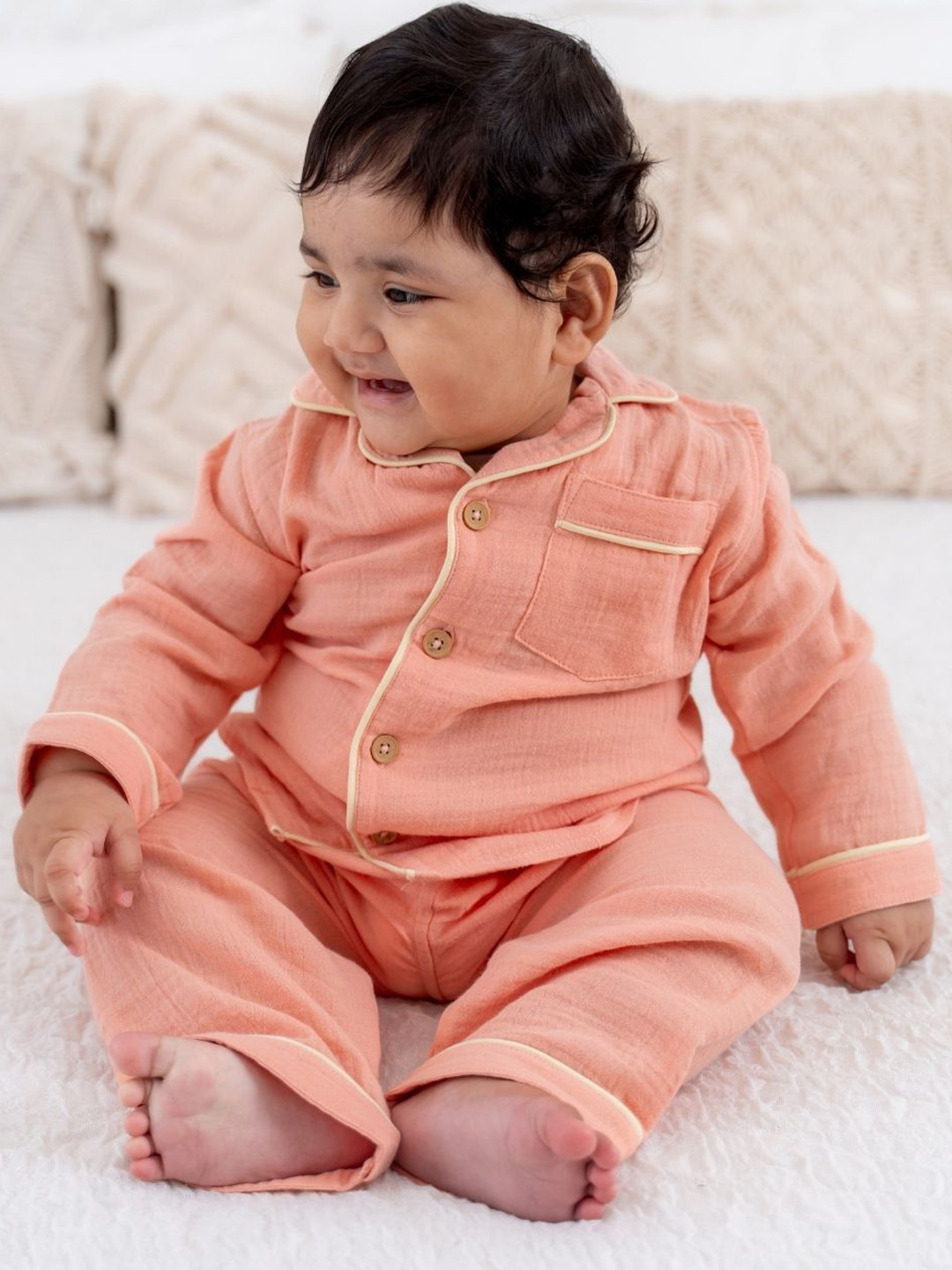 A Toddler Thing Kids Shirt Collar Night suit