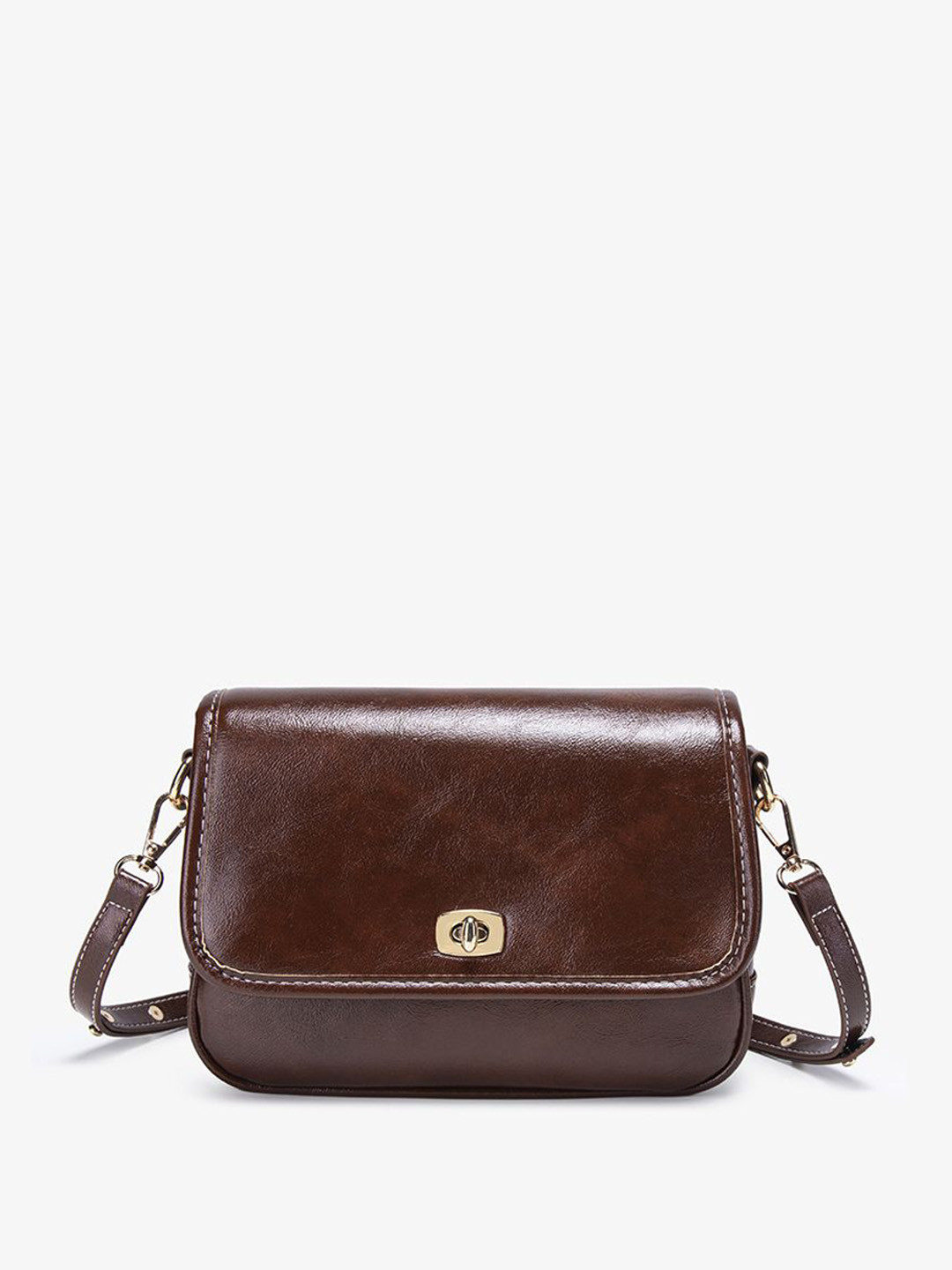 CORSICA Brown Small Structured Sling Bag
