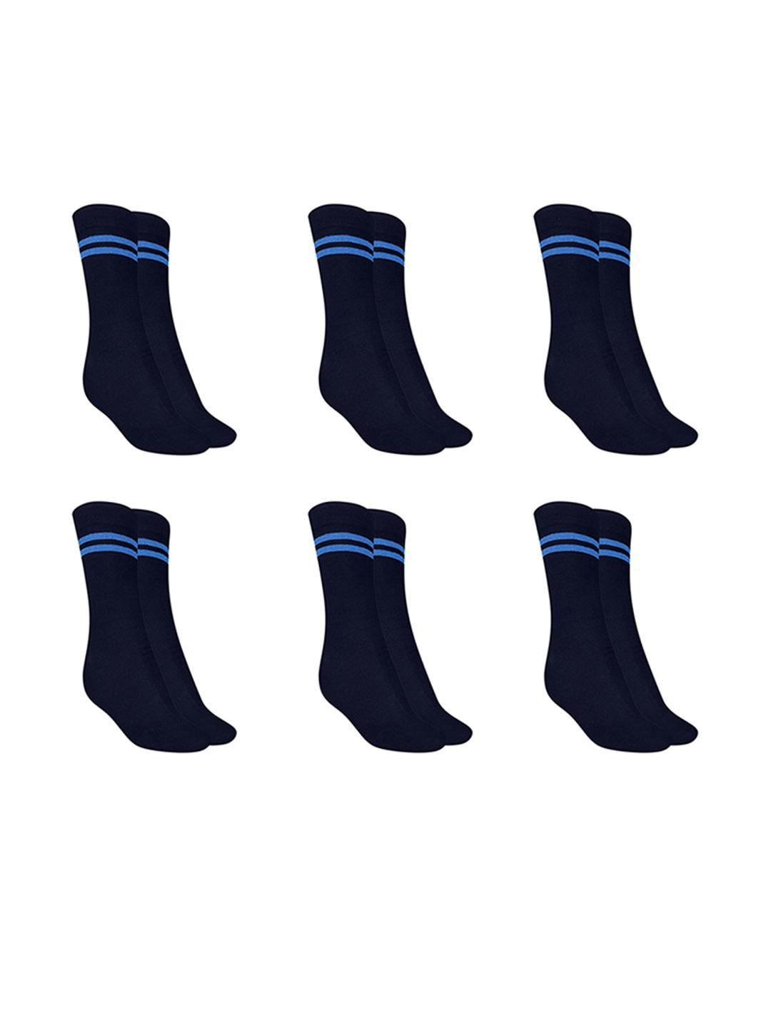 MUKHAKSH  Girls Pack of 6 Pairs Calf Length Socks