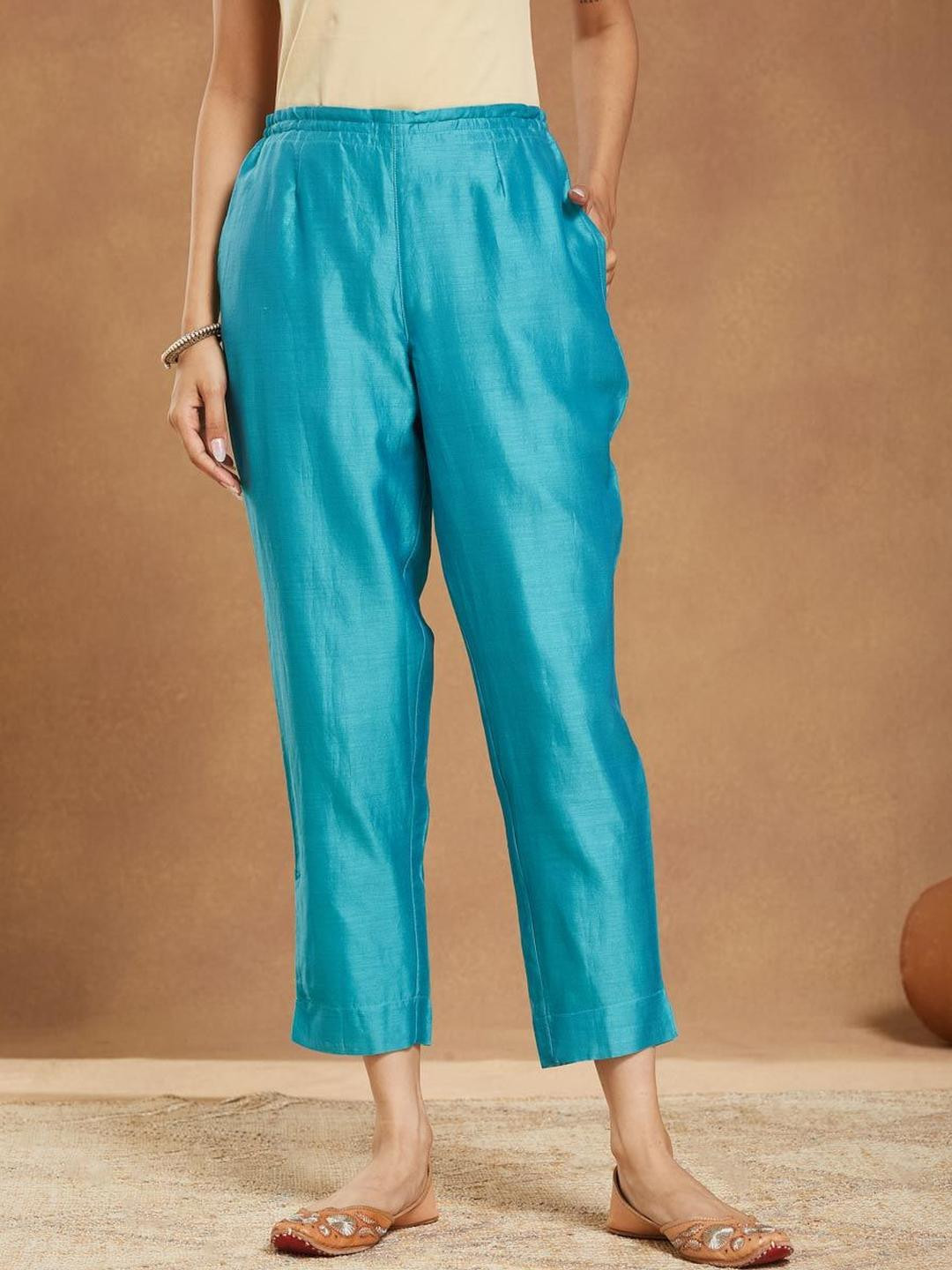 Fabindia Women High-Rise Ethnic Trousers