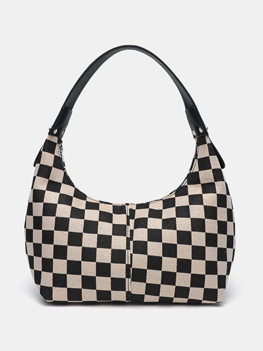 StyleCast x Revolte Women Checked One Handle Hobo Half Moon Bag