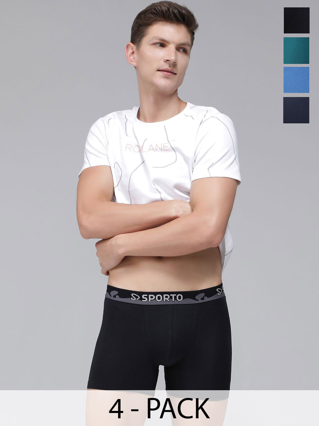 MACHO Pack Of 4 Short Trunks ASI089BTRNK-ASST-XL-4PC