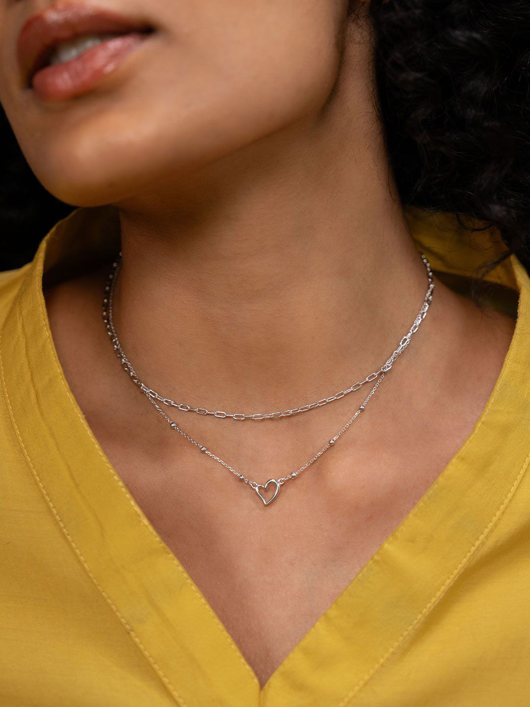 SHAYA 925 Silver Layered Chain