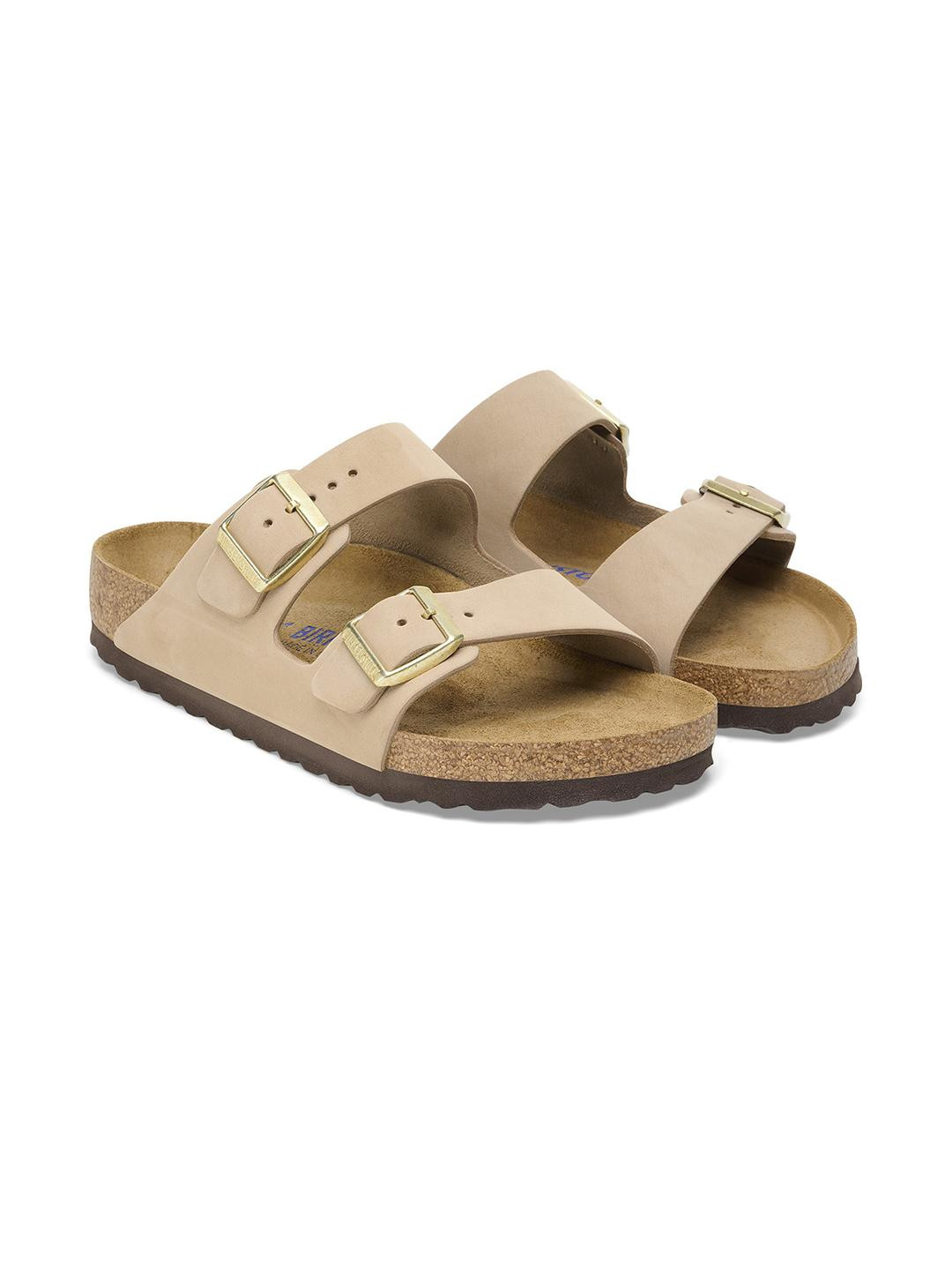 Birkenstock Women Beige Casual Slip-On Comfort Sandals