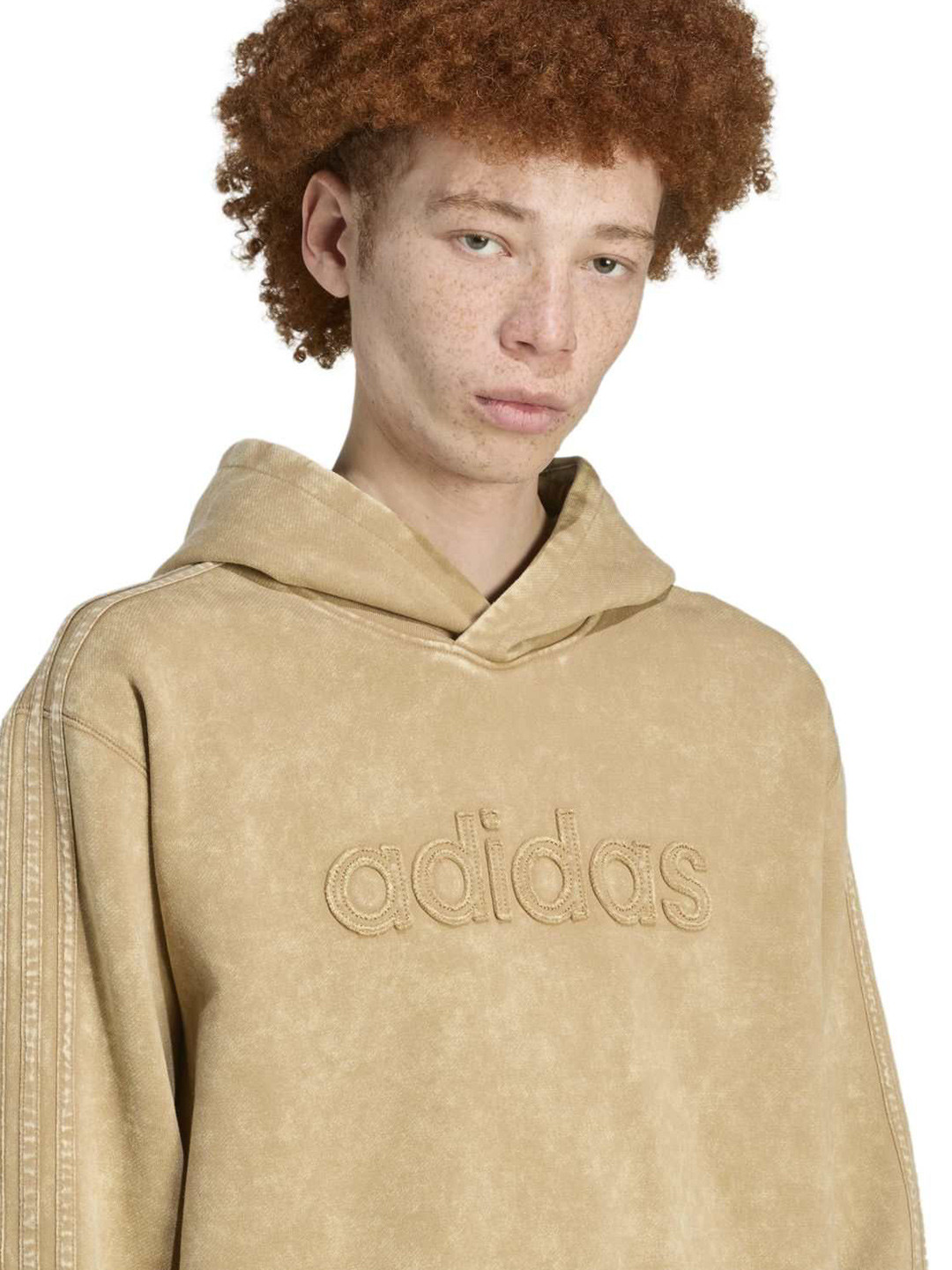 ADIDAS Originals Men Brand Logo Self Design Hood Neck Pullover Cotton Sweatshirt