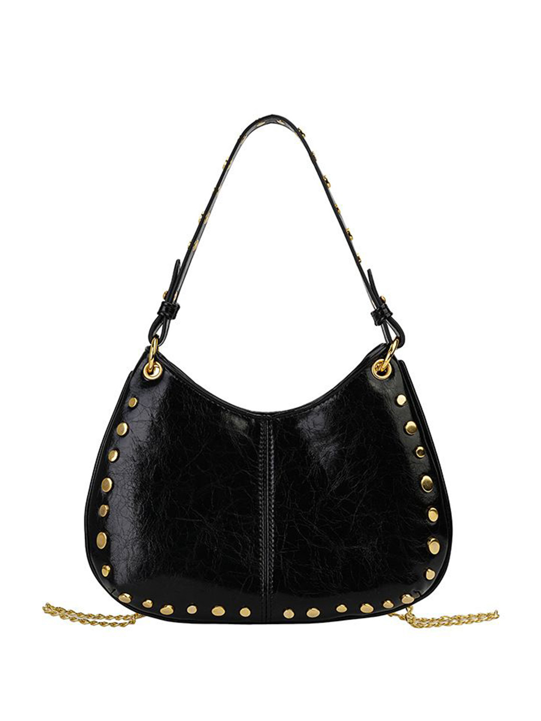 StyleCast x Revolte One Handle Half Moon Satchel with Applique