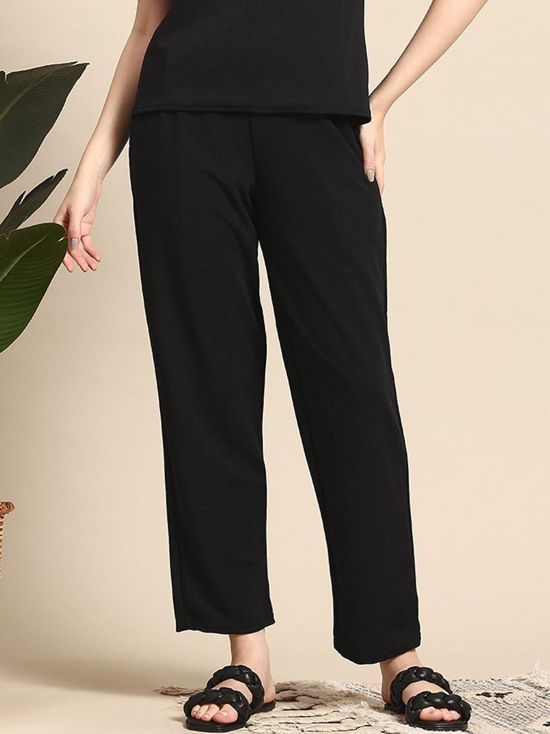 BAESD Womens Slim Fit Formal Look Lycra Trousers