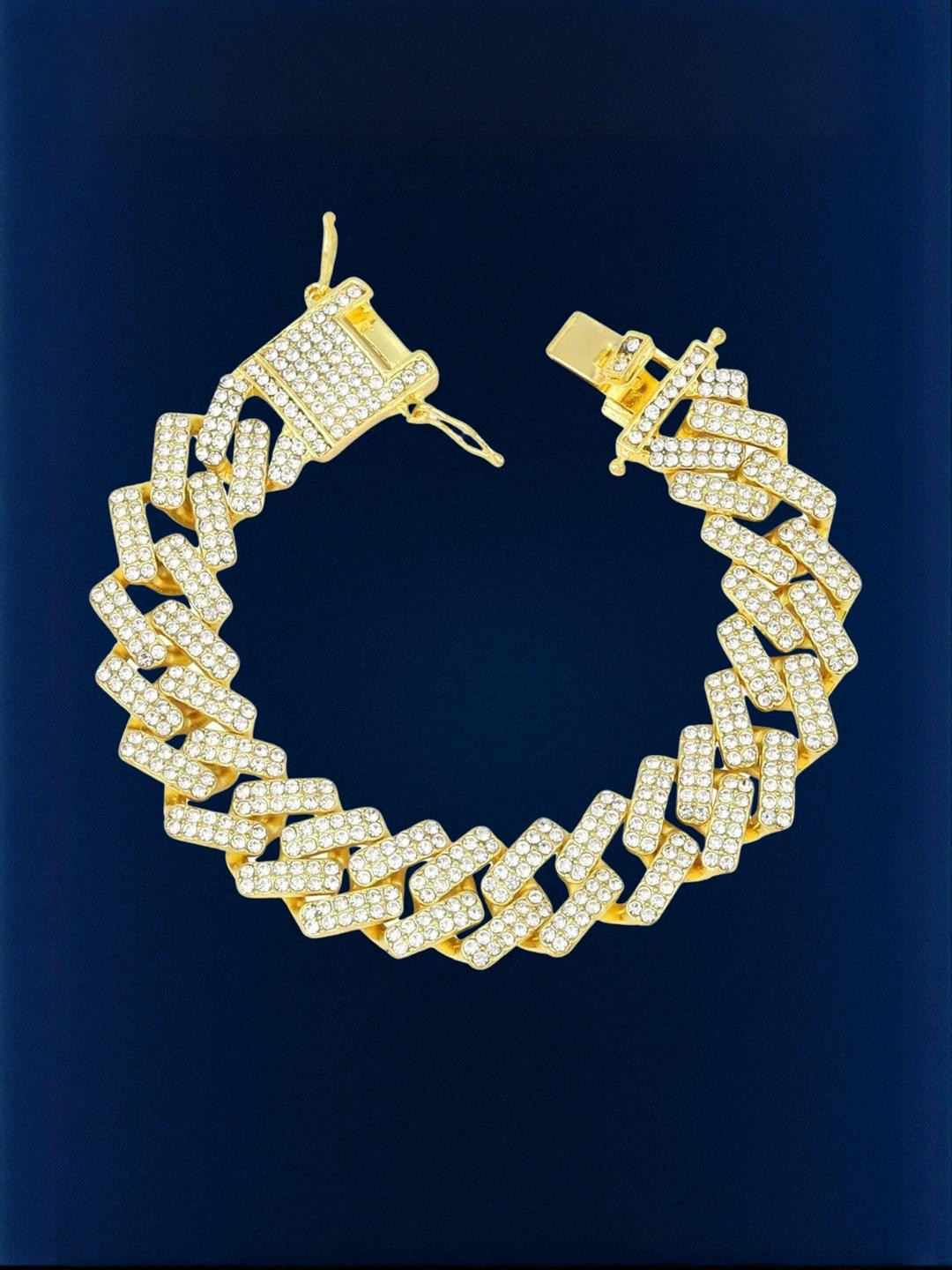 Samna Handicrafts Gold-Plated Alloy Cubic Zirconia Bracelet
