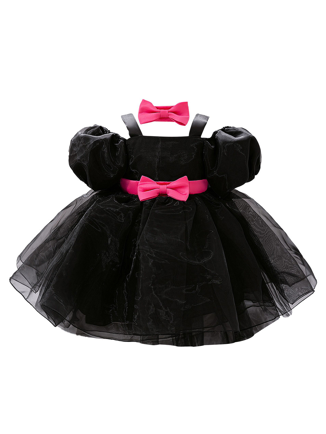 StyleCast x Revolte Girls Cold-Shoulder Bow Detail Fit & Flare Midi Dress