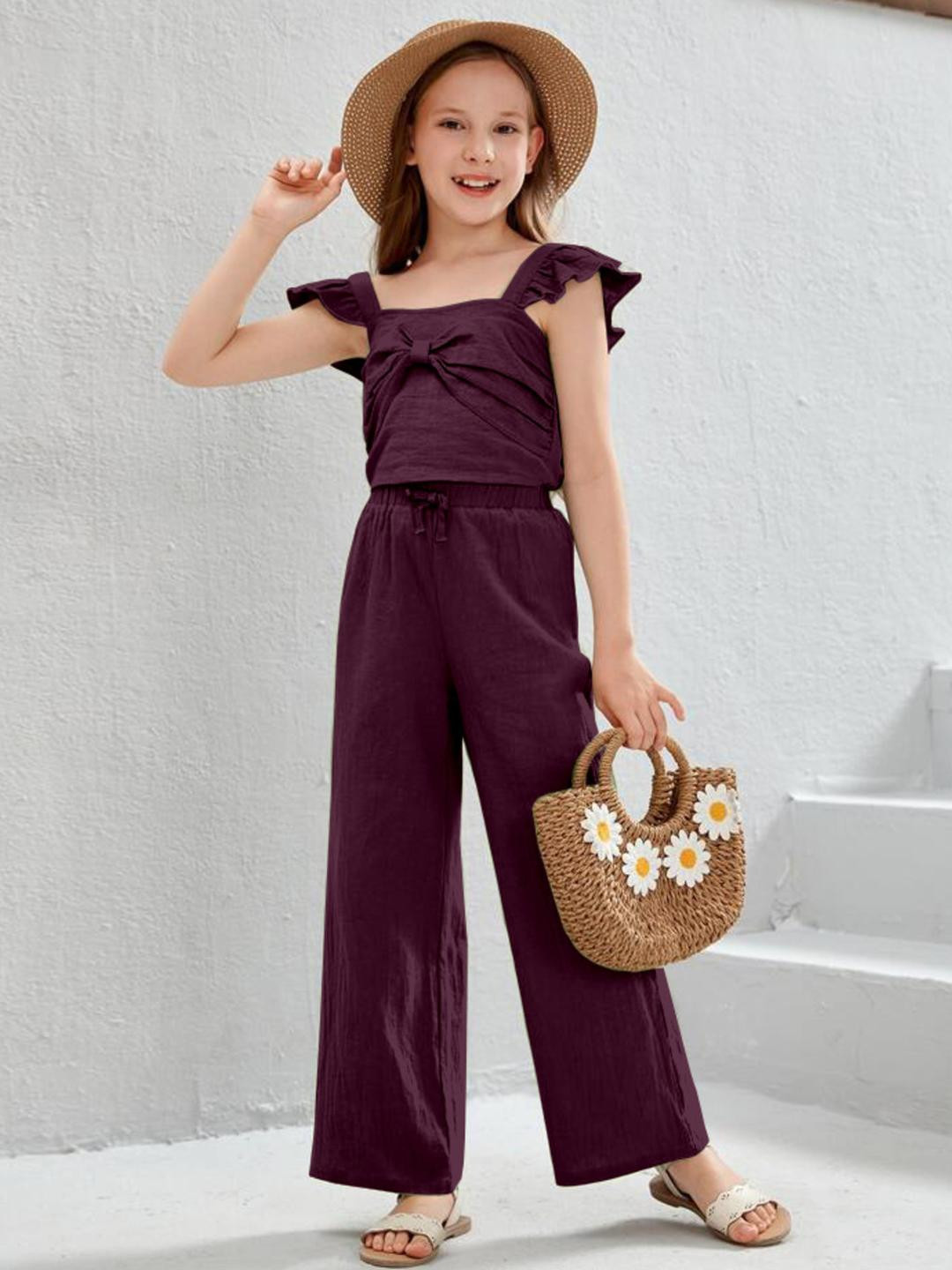 BLOOD PANTHER Girls Cotton Basic Jumpsuit